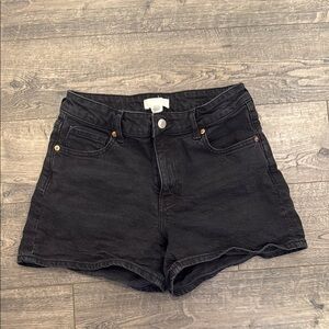 Black Denim Women's Shorts
